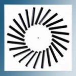 Swirl diffuser with plastic Louver