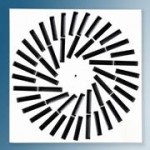 Swirl Air Diffuser with plastic Louver
